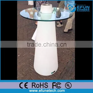 Rechargeable Led Illuminated Glass Table Top Bar Party Wine Ice Cooler Table thumbnail-1