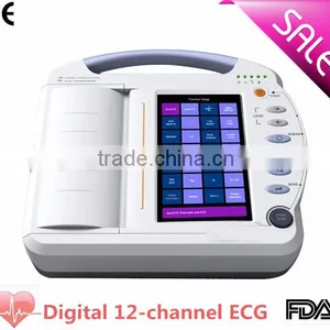 Digital 12-channel Touch Screen Color Electrocardiograph ECG EKG Machine With Low Price thumbnail-1