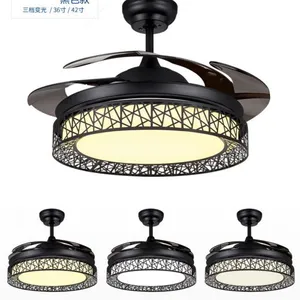 2017 New Style Bird's Style Warm White Light Invisible Ceiling Fan With Light Home Used thumbnail-4