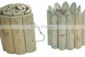 Natural White Wood Screen Fence thumbnail-1