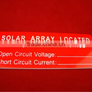 Adhesive Engraved Solar ABS Tag 3m Reflective Sticker thumbnail-1