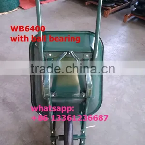 WB6400 Construction Wheelbarrow With Ball Bearing Solid Wheel thumbnail-2