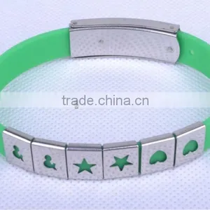 Silicone Bracelet Metal Plate thumbnail-1