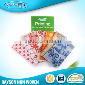 2016 China Supplier Good Quality Tnt Printed Cheap Nonwoven Tablecloths For Restaurant thumbnail-1