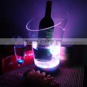 Factory Direct Whole Sale Led Color Changing Modern Clear Ice Bucket Ice Cooler and Holder thumbnail-4