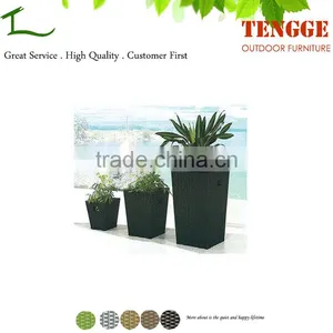 YH-8242 Garden Furniture Flowerpot Resin Rattan Garden Planters thumbnail-1