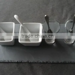 Machine Cut Natural Black Slate Coaster Wholesale Black Slate thumbnail-1