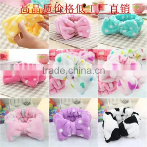 N183 New Products Headband Cute Bowknot Headband in Coral Velvet thumbnail-6
