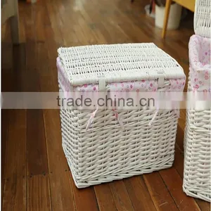 Hand-Woven Willow Dirty Clothes Basket thumbnail-6