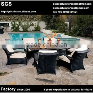 SGS HDPE Rattan Wicker Outdoor Dining Set thumbnail-1