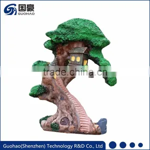Custom Resin Crafts Garden Decor Artificial Miniature Tree House Gnome thumbnail-1