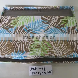 Handmade Fabric Foldable Office Storage Box With Lid thumbnail-3
