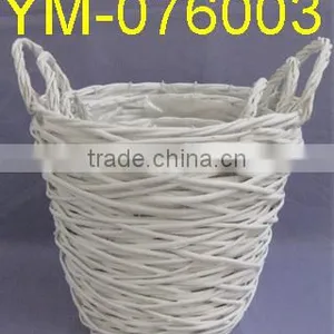 Large White Willow Garden Basket thumbnail-1