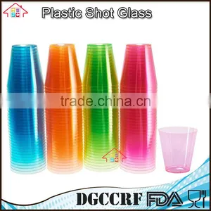 NBRSC Hard Plastic Shot Glasses Cup, 2oz. Shooter Tumblers Party Cups in Neon Colors thumbnail-4