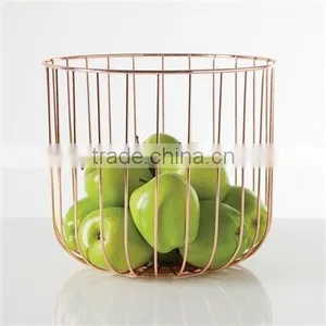Rose Gold Copper Fruit Basket Fruit Bowl thumbnail-3