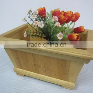 Decorative Wooden Flower Pot thumbnail-2