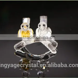 Wholesale Double Crystal Birds With a Trunk as Customized Crystal Gifts/crystal Wedding Table Gift for Guests thumbnail-1
