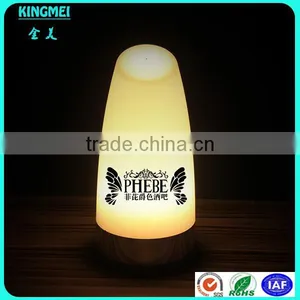 Rechargeable Indoor RGB Colors Changing Luxury Plastic Round Led Bar Table Lamp thumbnail-2