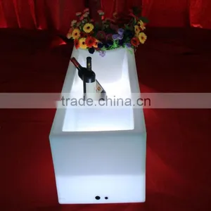 Color Changing Garden Decoration Plastic Illuminated Led Operating Ice Bucket thumbnail-3