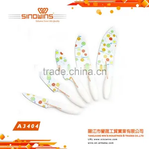A3404c Hot Sale 5PCS Colorful Printing Blade Kitchen Knife Sets Knife thumbnail-2