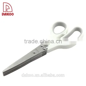 White Color Sand Polishing 5-Layers Herb Kitchen Scissors thumbnail-1