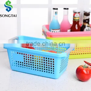 Plastic Food Containers Colorful Vegetables &fruits Basket With Handle thumbnail-1