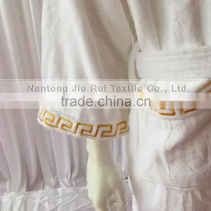 Wihte With Embroidery Autumn And Winter Design Fashion Family Robes Shower Homewear Coral Fleece thumbnail-4