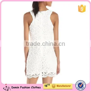 High Quality Fashion Lace Crochet Style Overlay Women's Lace Dress thumbnail-2