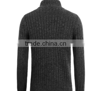 Men's Stripes Pullover Nice Cotton Cashmere Sweater/Men Slim Collar Cotton Sweater thumbnail-2