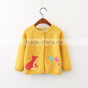 Wholesale Ginger Color Knitting Patterns Baby Girl Cardigans Sweaters thumbnail-1
