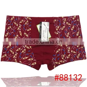 High Quality Fashion Leaves Men Boyshort Sexy Factory Price Wholesale Men Boxer Briefs thumbnail-1