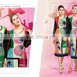 Digital Flo Poly Designer Georgette Tops thumbnail-1