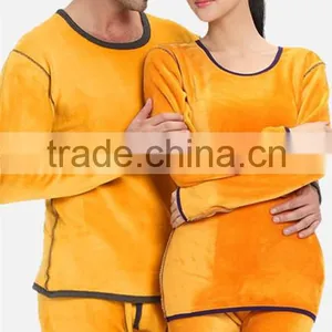 Custom Hot Sale New Couples Thermal Underwear Women Men Winter Thickening Low Round Collar Long Johns Top+pant Sey Soft Underwea thumbnail-3