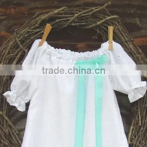 2017 New Arrival Baby Clothes Wholesale Hot Sale White Cotton Cheap Children's Boutique Fashion 3-5 Year Old Girl Dress thumbnail-2