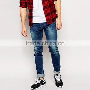 Washed Skinny Style Men Latest Design Denim Jeans Pants thumbnail-1