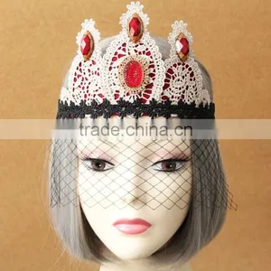 Dancing Party Princess Mask,Japan Half Face Vizor,crystal Decorative Crown Masks thumbnail-3
