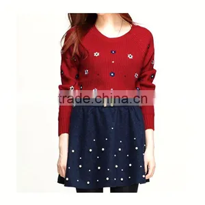Argyle Pattern Knitted Sweater thumbnail-1