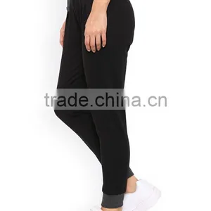 2017 Custom Made Women Sports Fit Ladies Black Jogger Track Pants Wholesale thumbnail-3