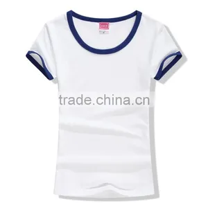 Factory New Style 95%cotton 5% Spandex Women's t Shirt/custom Blank White Short Sleeve Women T-shirts thumbnail-3