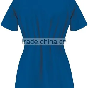 New Inset V-Neck Four Pocket Scrub Top With Back Elastic thumbnail-4