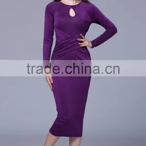 Fashion Women Ladies Office Dress Clothes Knee-length Bodycon Slim Pencil Party Dress thumbnail-1
