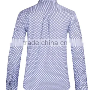 2017 Customized Printing Men's Long Sleeve Shirt With Contrast Collar and Cuff thumbnail-3