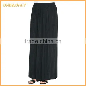 Chiffon Pleated Long Skirt Models thumbnail-1