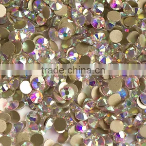 NHF 2058 CrystalAB Chaton Flat Back Glass Nail Rhinestones thumbnail-5