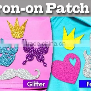 Mini Color Iron on PU Patches Heat Press Patches Fabric Patch thumbnail-3