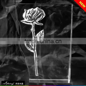 Wholesale Blank Crystal Rose Iceberg Award /trophy For Souvenirs Office Decoration JKC-0121 thumbnail-1