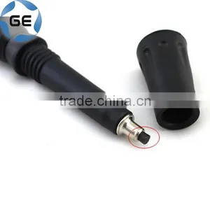 Curved Grip 4 Sections Telescopic Trekking Pole Outdoor Walking Alpenstock Aluminium Alloy Rubber Handle Hiking Stick thumbnail-4