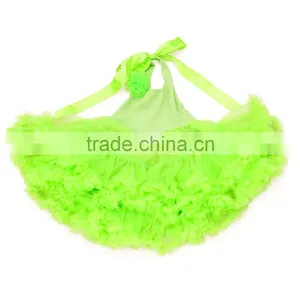 Unique Design Girls Backless Chevron Halter Dress With Green Tutu Dress thumbnail-1