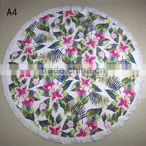 Palm Tree Shade Printed Round Beach Towel/jkr Muti Design Round Table Towel Shawl Yoga Mat Bath Towel Beach Towels/ Beach Towels thumbnail-4