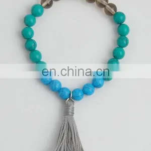 Gem Stone Beads Tassel Bracelet thumbnail-4